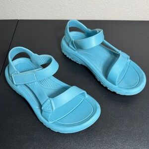 Teva Hurricane Drift Water Sandals Women's Size 8 Aqua Blue EVA Hook Loop‎